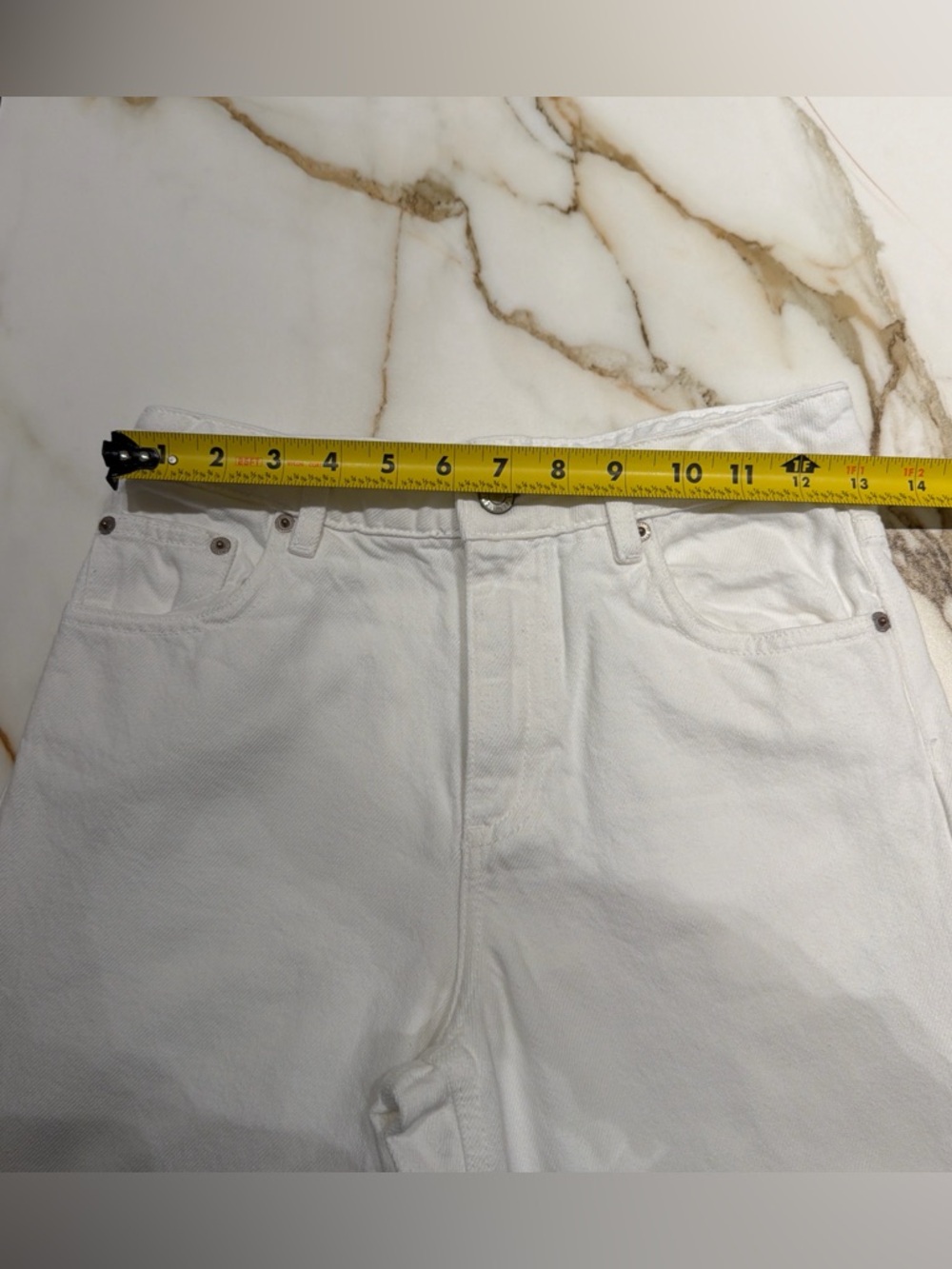 Zara girls White High-Rise Jeans 12-13yr - Picture 6 of 6